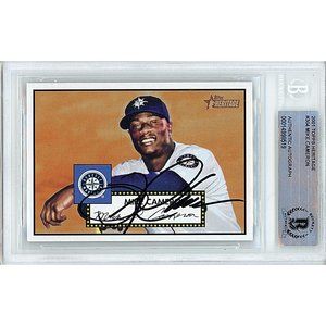 Mike Cameron Signed 2001 Topps Heritage Baseball Card Beckett Mariners Autograph